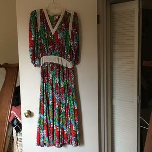 Vintage Diane Freis original floral dress